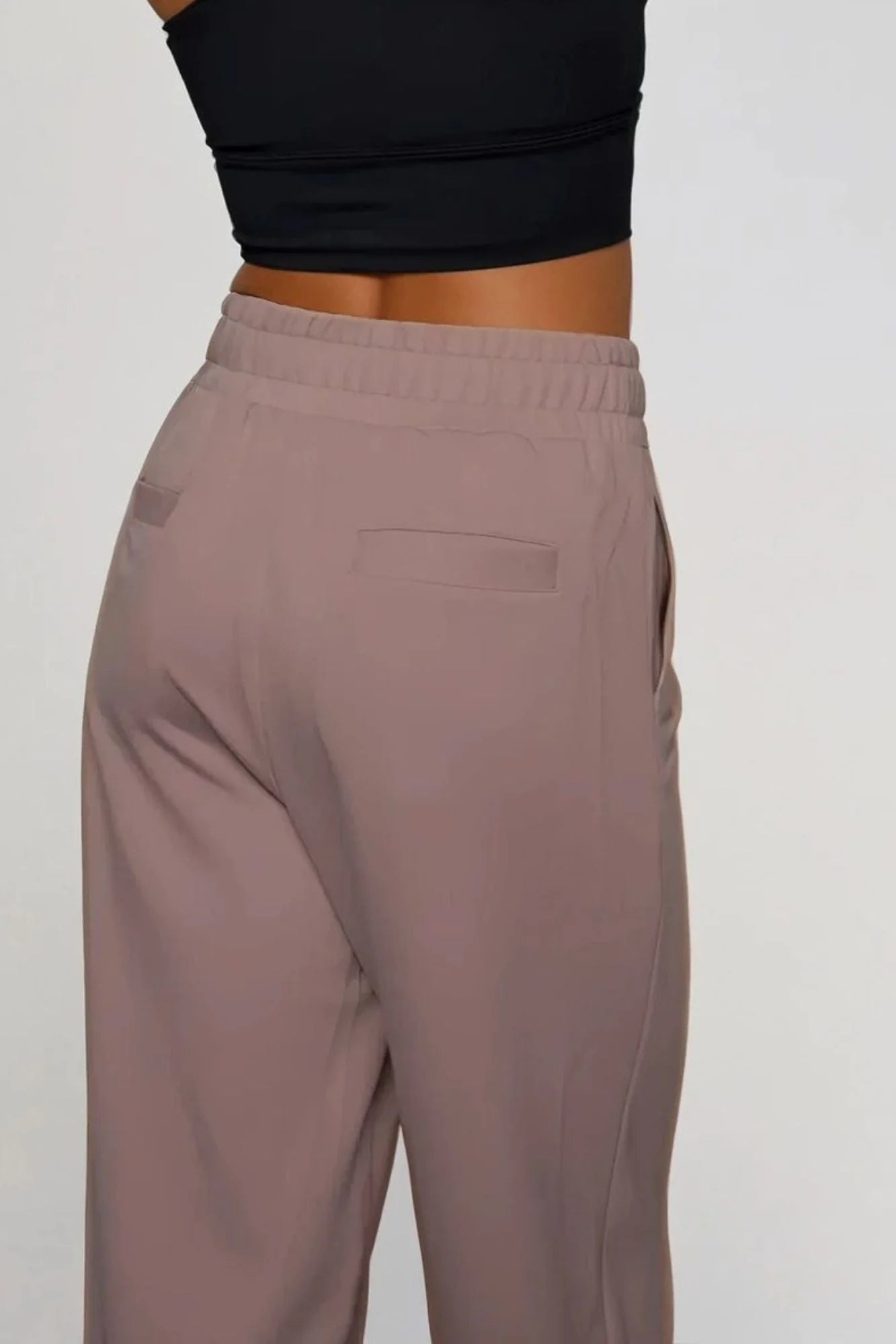 Supersoft Cuffed Sweatpant - Taupe - by Born Nouli