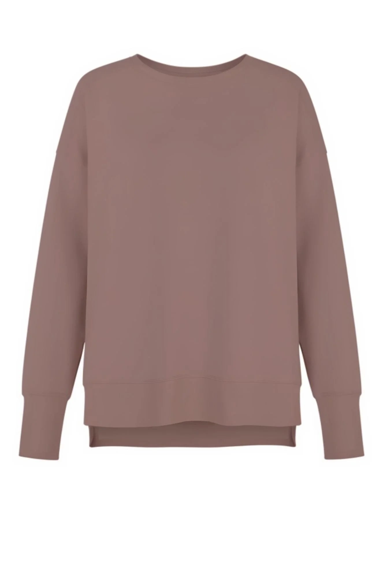 Supersoft Longline Sweatshirt  - Taupe - by Born Nouli