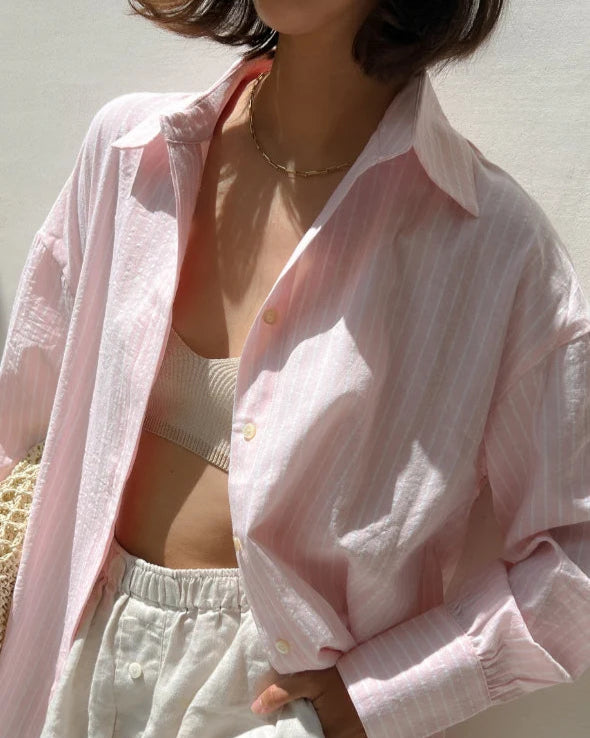 Taylor Shirt - Pink Stripe - by Chali